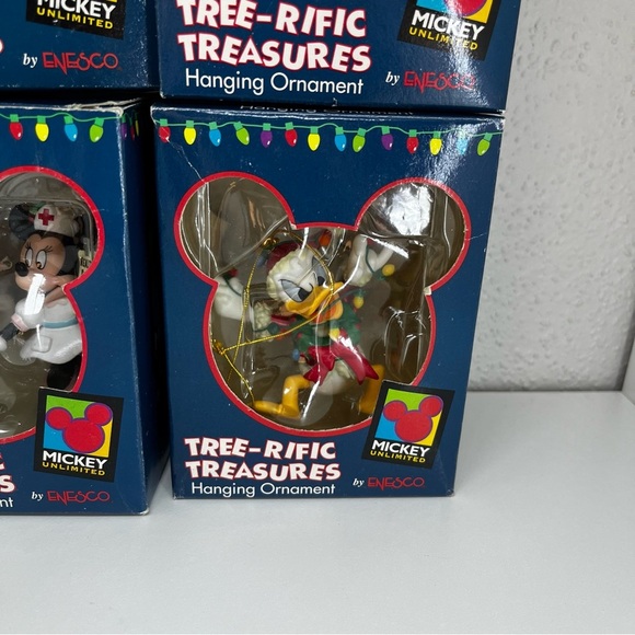 ENESCO DISNEY TREE-RIFIC TREASURES Mickey Mouse Christmas Ornaments Lot Of 4 - Picture 6 of 11